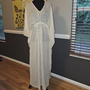 Free People White Sheer Swim Coverup